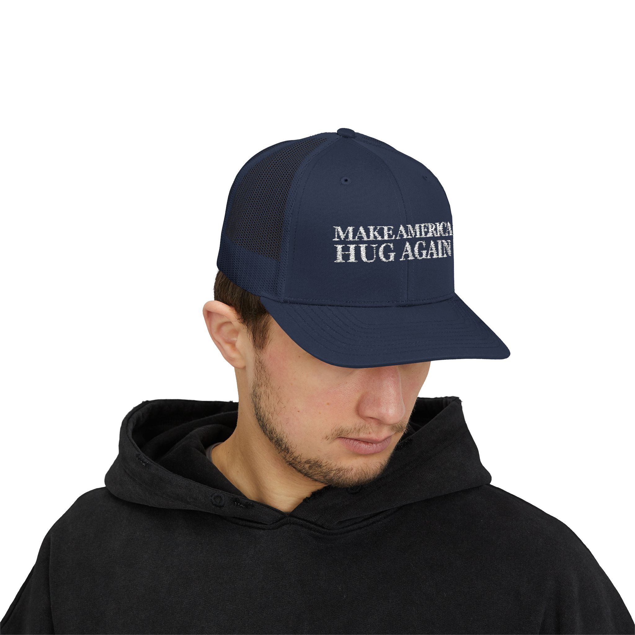 Make America Hug Again Snapback Trucker Cap - Make America Hug Again, Funny Hat, Gift for Friends, Father's Day, Casual Wear - Image 15