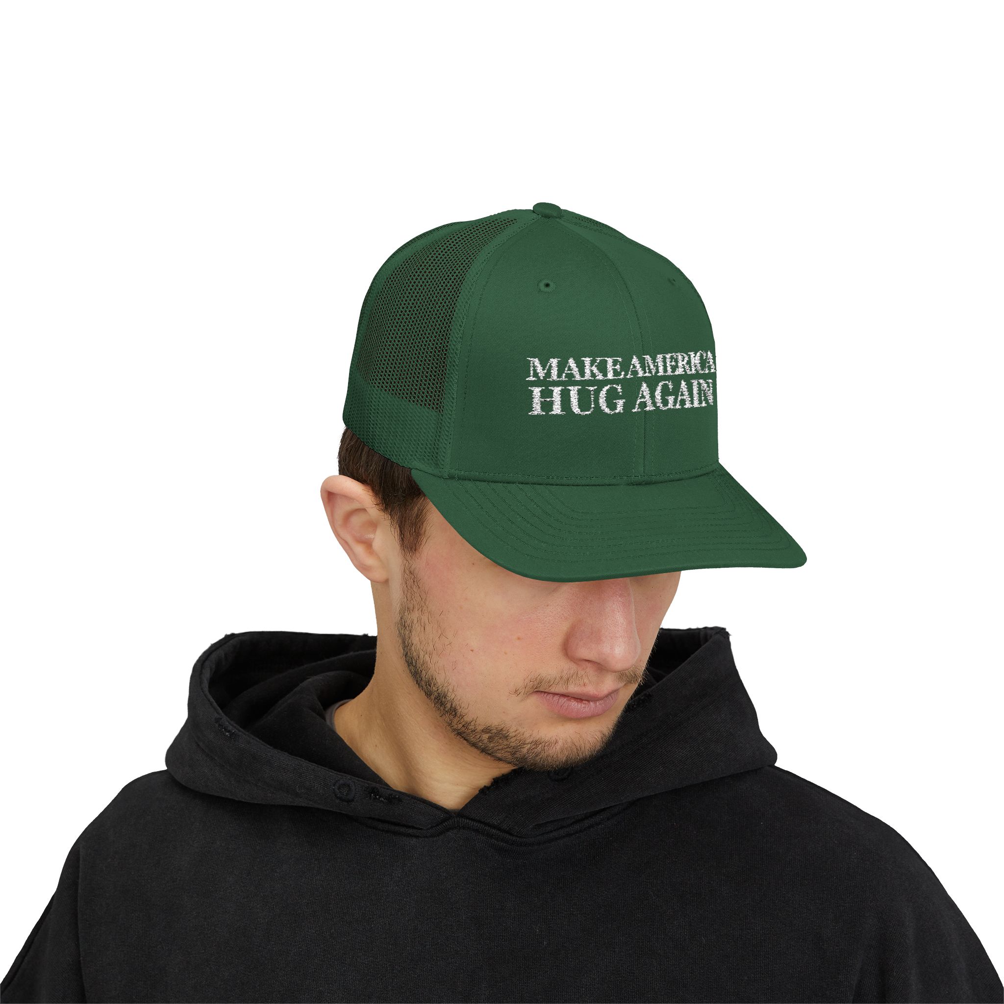 Make America Hug Again Snapback Trucker Cap - Make America Hug Again, Funny Hat, Gift for Friends, Father's Day, Casual Wear - Image 11